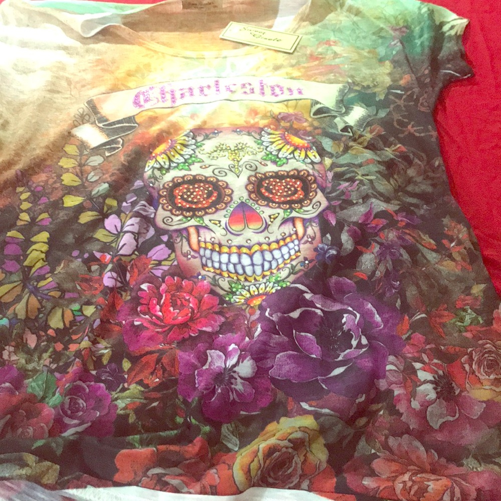 Woman’s sugar skull t-shirt